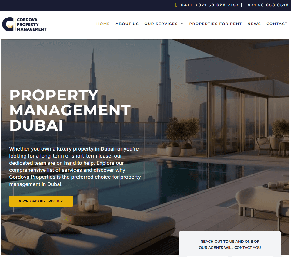 Cordova Property Management — Corporate Website & SEO